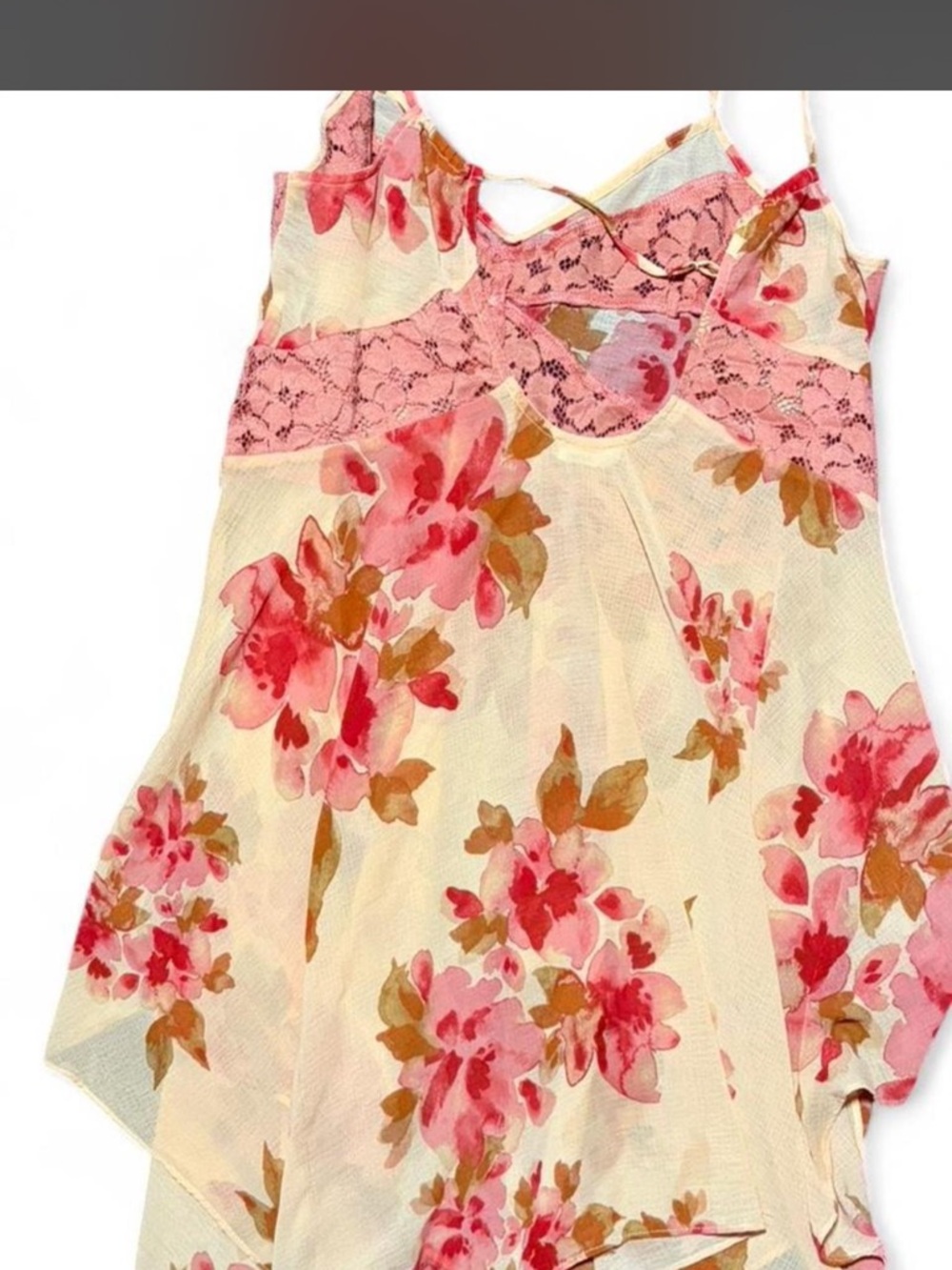 Free People Intimately Monday Morning Floral Lace Slip Dress Boho Size M - Picture 4 of 4